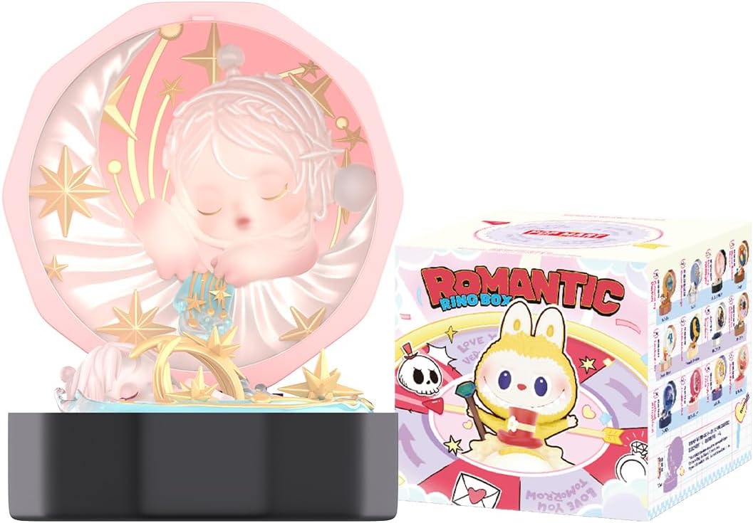 POP MART Caixa de Anel Romântico Série 4 Conjuntos de Cenas Conjunto Completo Articulado Personagem Design Premium Presentes para Mulheres Brinquedo Colecionável Favorito dos Fãs Figura de Ação de Brinquedo de Arte
