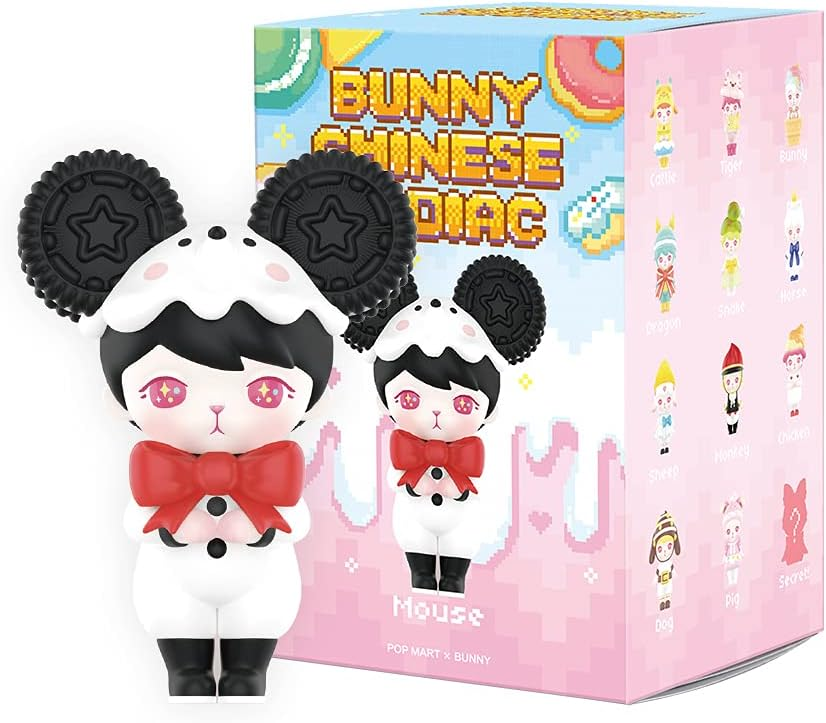 POP MART Coelho Série Zodíaco Chinês 3 Caixas Caixa de Figura de Acção Exclusiva Brinquedo Popular Brinquedo de Arte Colecionável Figura Bonita Presente Criativo, para Festa de Aniversário de Natal Feriado