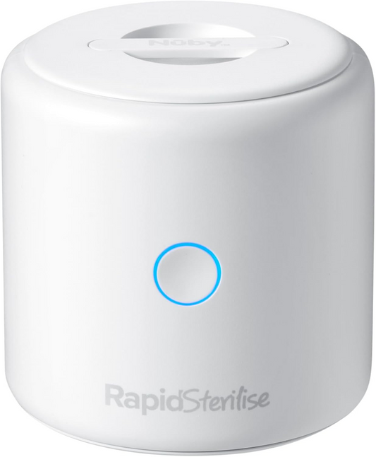Esterilizador UV portátil Nuby RapidSterilise, feito para RapidCool - 70 utilizações por carga | Desligamento automático | Mata 99,9% das bactérias