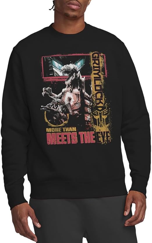 Sweatshirt unissexo Transformers Generations Heroic Dinobot Grimlock, preta.