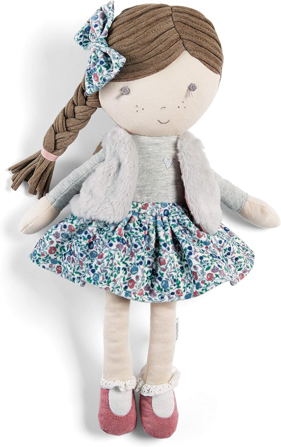 Boneca de pano Bella super macia e fofinha Mamas & Papas, adequada desde o nascimento, lavável à máquina, boneca de pano Bella