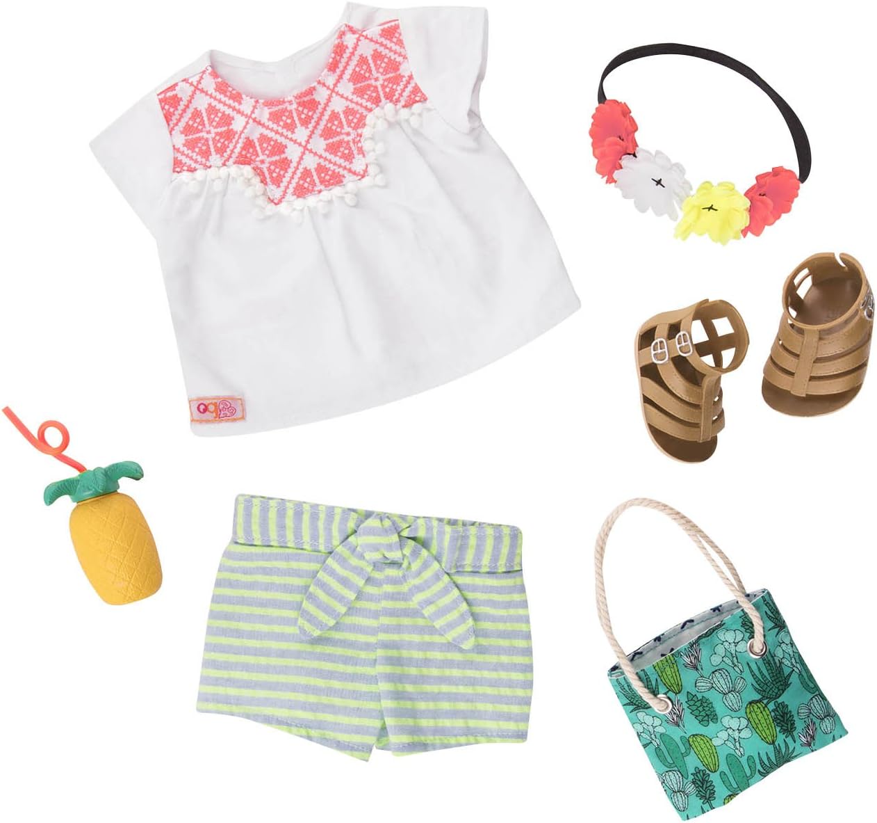 Conjunto de roupa de boneca Our Generation BD30294Z Fashion Fiesta Deluxe para bonecas de 45 cm