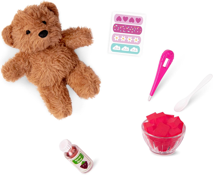 Conjunto Snuggle and Snuffle da nossa geração – Conjunto de ursinhos de peluche macios para bonecas de 45 cm – Conjunto de acessórios com 6 peças