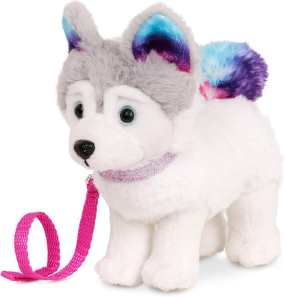 Cachorro Husky Siberiano Posicionável da Nossa Geração com Membros Ajustáveis, Tamanho de 15 cm
