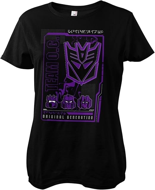 T-shirt Transformers Decepticon Original Generation para mulher com licença oficial