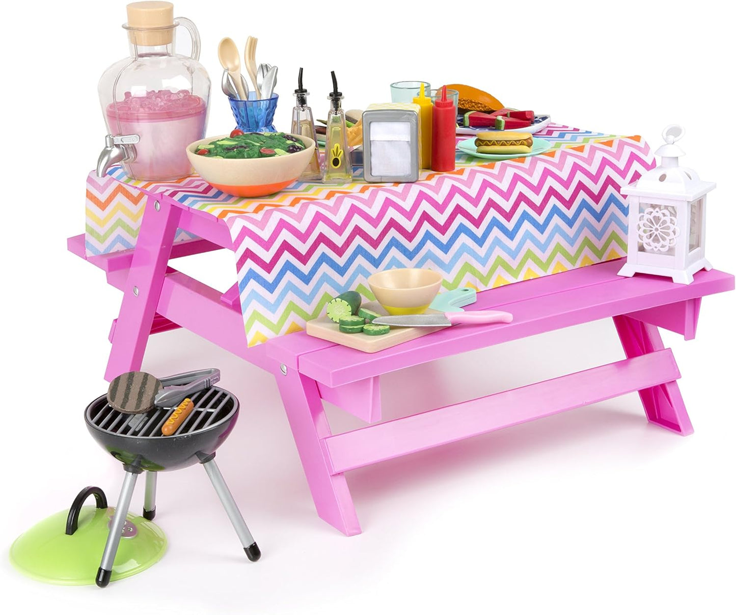 Acessórios para bonecas Our Generation - Conjunto de mesa de piquenique - para bonecas de 46 cm - para idades de 3, 4 anos ou mais