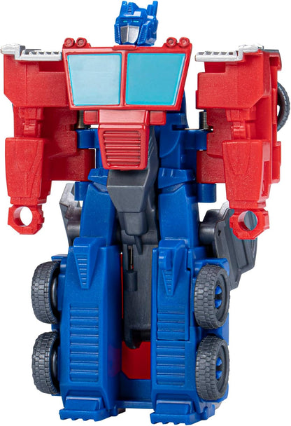 Transformers Toys EarthSpark 1-Step Flip Changer Optimus Prime Figura de acção de 10 cm, brinquedos robóticos para maiores de 6 anos