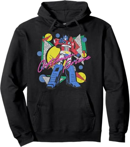 Sweatshirt com capuz Transformers Retro Optimus Prime com estampado dos anos 80