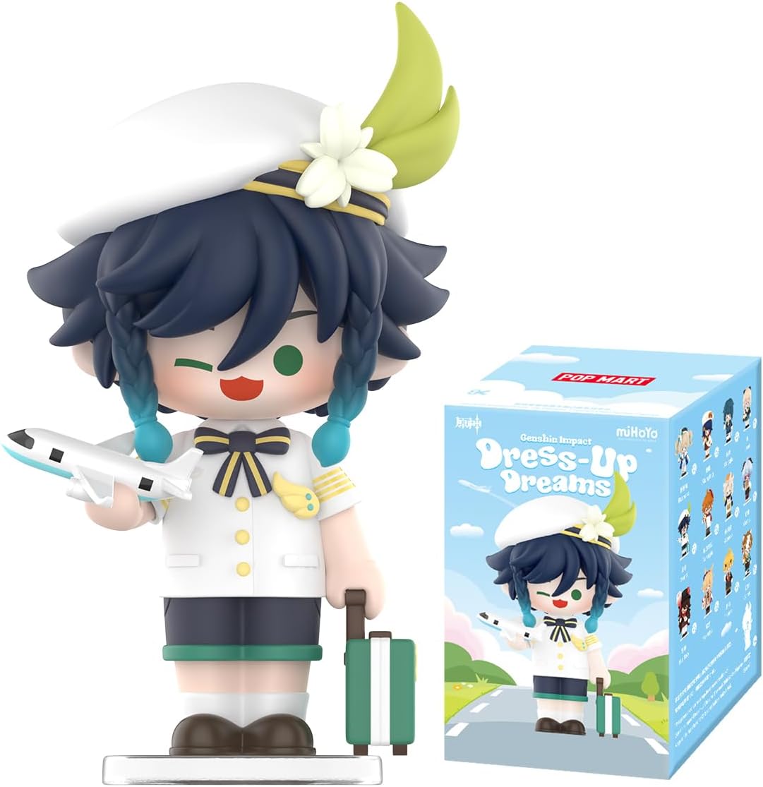 POP MART Genshin Impact Dress-Up Dreams Série Chibi Temática Figuras 1 PC 2,5 polegadas Articulado Personagem Design Premium Presentes para Mulheres Fã-Favorito Colecionável Chic Art Toy Figura de Ação