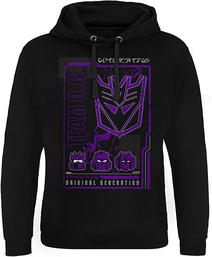 Transformers Decepticon Original Generation Epic Hoodie, oficialmente licenciado.