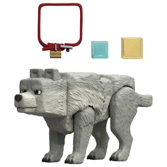 Figura de ação do filme Minecraft Dennis, o lobo