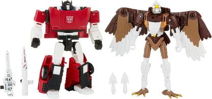 Transformers Generations Kingdom Battle Across Time Collection Deluxe Class WFC-K42 Sideswipe e Maximal Skywarp, para maiores de 8 anos, 14 cm (Exclusivo Amazon)