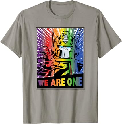T-shirt Transformers Pride Rainbow Optimus Prime We Are One