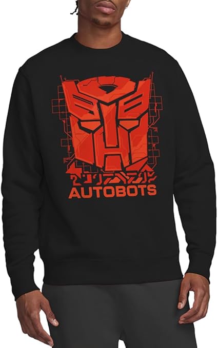 Sweatshirt unissexo Transformers Generations Autobot Tech Icon Logo, preta.