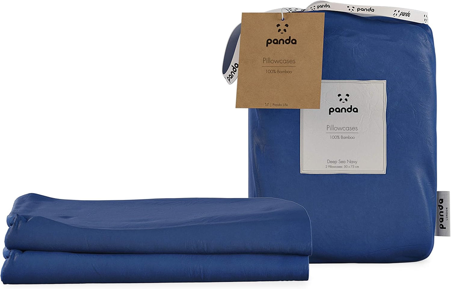 Fronhas Panda 100% Bambu (Marinho Profundo - 50 x 75 cm)