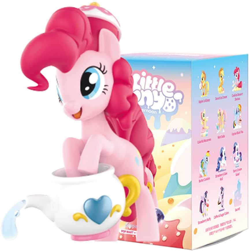 PopMart compatível com Hasbro My Little Pony Leisure Afternoon Series Conjunto completo (12 caixas) 2,5 polegadas Design premium presentes para mulheres Caixa surpresa favorita dos fãs Brinquedo de arte colecionável
