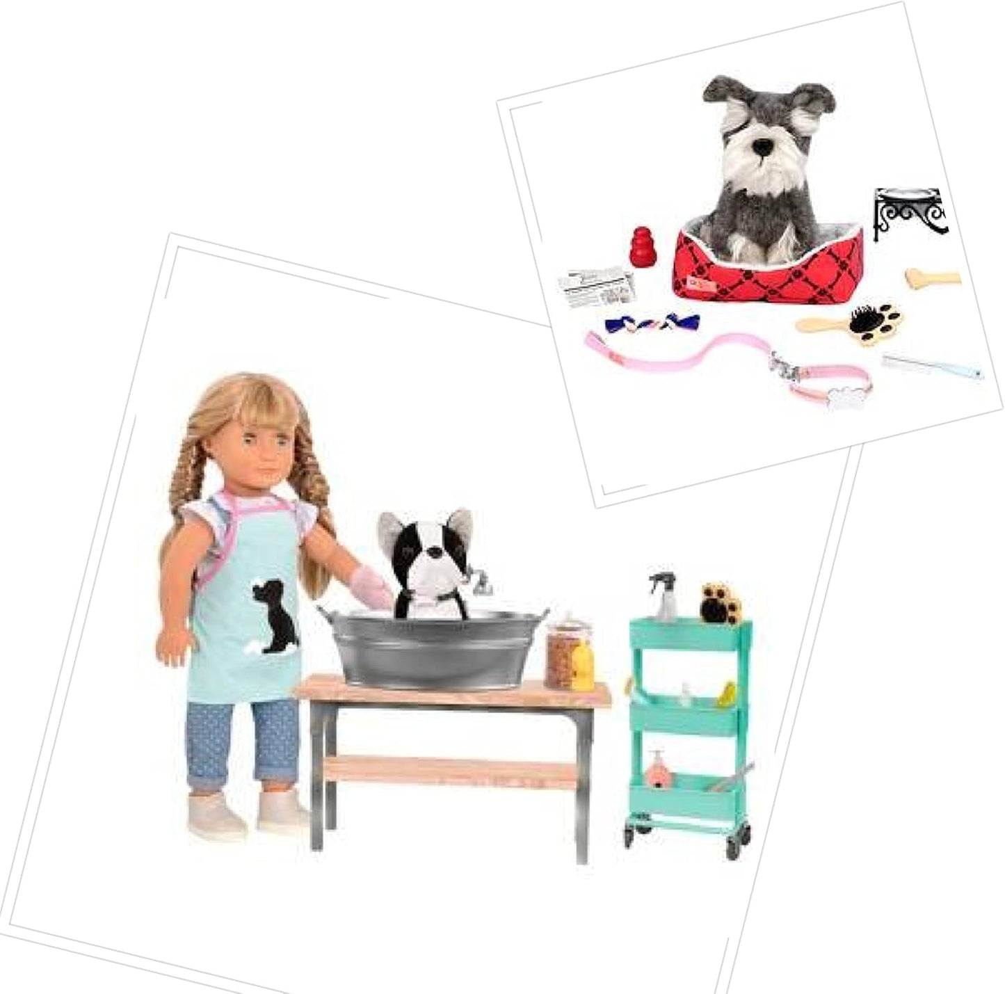 Our Generation by Battat - Conjunto de salão de beleza para cães e animais de estimação para 18 bonecas - para crianças a partir dos 3 anos