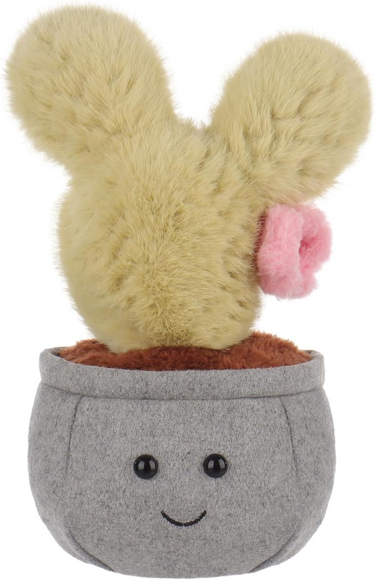 Damasco Cordeiro Suculento Flor Em Vaso Pelúcia Nopal Planta Bichos de Pelúcia para Crianças, Brinquedos de Pelúcia Macios e Fofos para Bebés Meninas e Meninos, Flor Em Vaso Fofa Nopal Planta 9,5 Polegadas