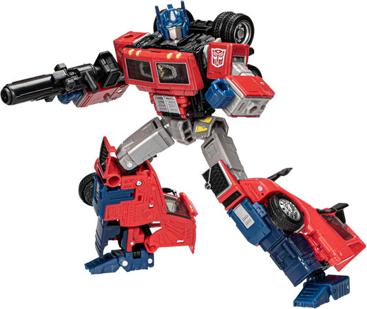 Figura de ação Transformers Generations Leader Class da Hasbro, Volvo VNR 300 Optimus Prime, 18 cm