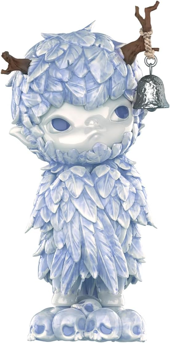 Figura de ação de brinquedo colecionável chique de arte favorita dos fãs, presente de design premium para mulheres, modelo de pena de cerâmica Hirono da POP MART