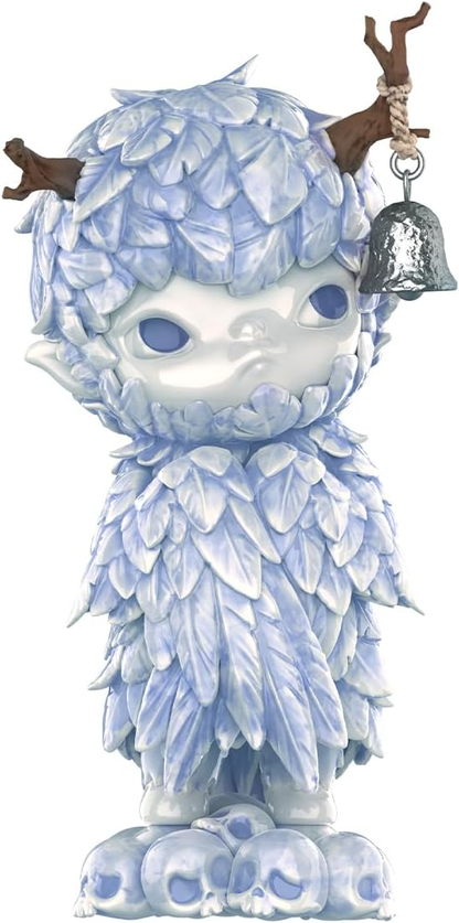 Figura de ação de brinquedo colecionável chique de arte favorita dos fãs, presente de design premium para mulheres, modelo de pena de cerâmica Hirono da POP MART