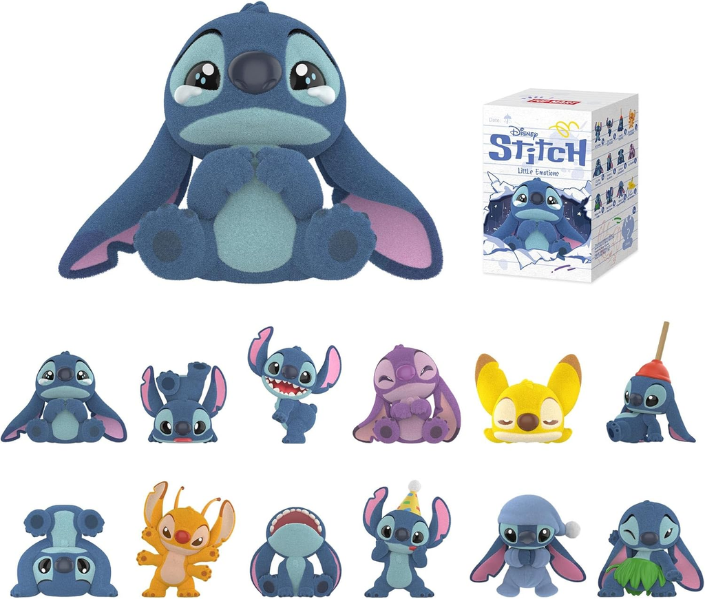 Bonecos da série POP MART Disney Stitch Little Emotions, bonecos de ca