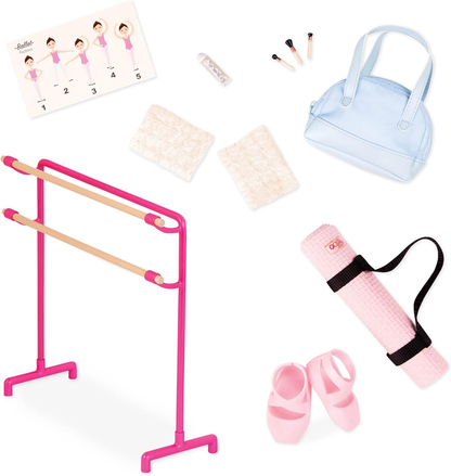 Our Generation Conjunto de acessórios de ballet Dancing Feet - para bonecas de 46 cm - para crianças a partir dos 3, 4 anos