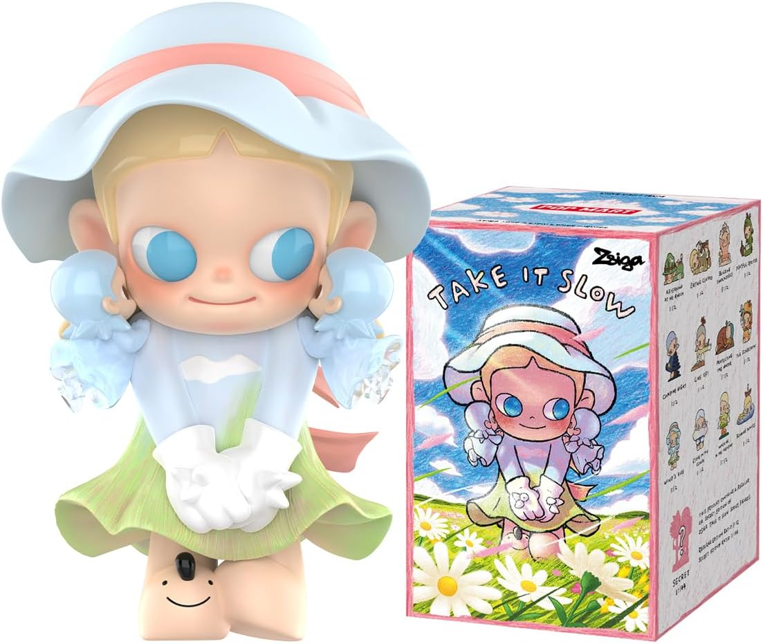 POP MART Zsiga Take It Slow Series Figuras 1 Caixa Articulada Personagem Design Premium Presentes para Mulheres Brinquedo Colecionável Favorito dos Fãs Figura de Ação de Brinquedo