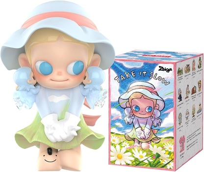 POP MART Zsiga Take It Slow Series Figuras 1 Caixa Articulada Personagem Design Premium Presentes para Mulheres Brinquedo Colecionável Favorito dos Fãs Figura de Ação de Brinquedo