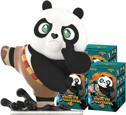 POP MART Universal Kung Fu Panda Série 3 Caixas 2,5 polegadas Personagem Articulado Design Premium presentes para mulheres Caixa surpresa favorita dos fãs Brinquedo colecionável Figura de ação de brinquedo de arte