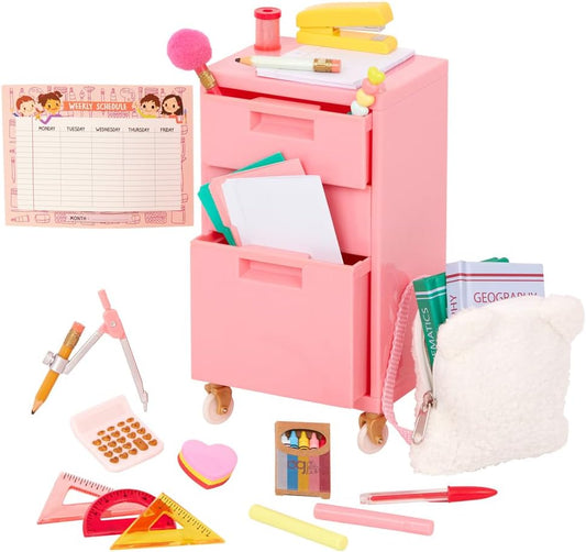 Material Escolar Our Generation, Acessório Médio - Brinquedo em Miniatura de Papel Multicolor