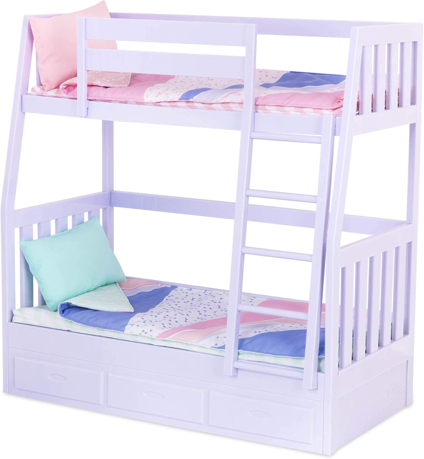 Our Generation Dream Bunks – Lilás – Conjunto de beliche de brinquedo para bonecas de 18 polegadas, adequado para crianças a partir de 3 anos