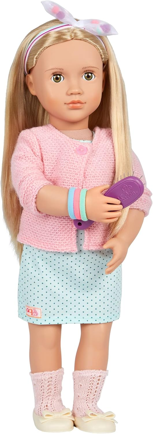 Conjunto de pompons bonitos da Our Generation – Acessórios de penteado multicolorido para crianças e bonecas de 45 cm – Conjunto de 10 acessórios de cabelo