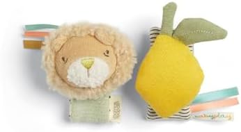 Chocalho de pulso Mamas & Papas Baby/Toddler, pacote de 2 - Babyplay Lion