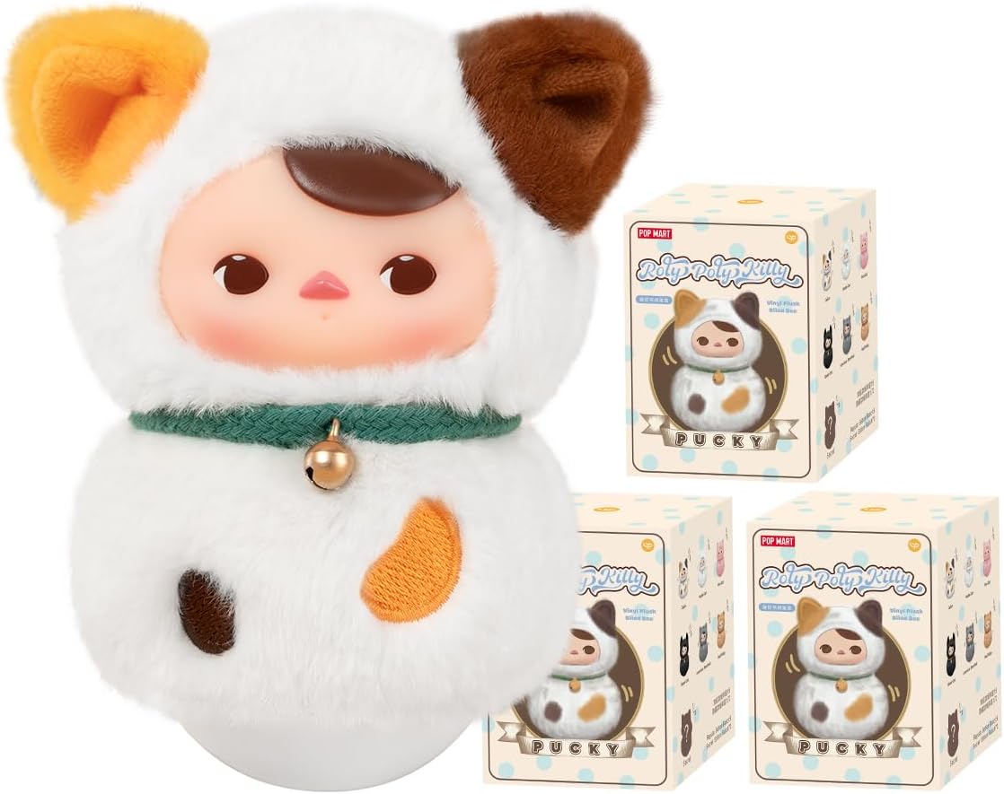 POP MART PUCKY Poko's Adventure Series Figuras 1 Caixa Design Premium Presentes para Mulheres Fãs-Favorito Colecionável Chic Art Toy Figura de Ação