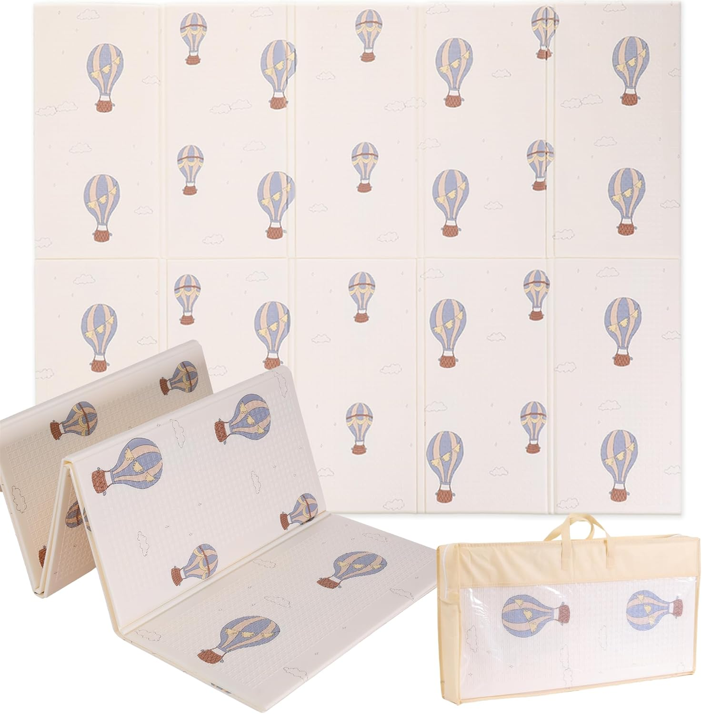 Tiny Trees® – Tapete de brincar para bebé  Dobrável, antiderrapante e acolchoado, ideal para gatinhar e a hora da barriga. Mede 150x200 cm, é resistente à água e manchas, oferecendo conforto e segurança para crianças brincarem no chão.