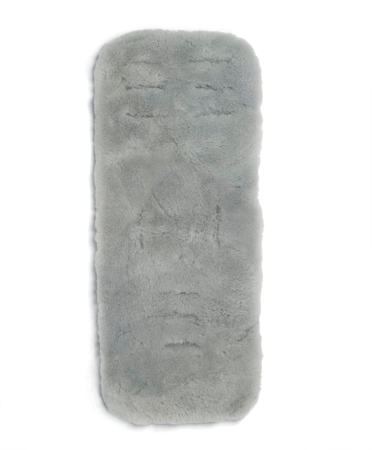 Forro luxuoso em pele de carneiro para carrinho Mamas & Papas retangular, cinzento