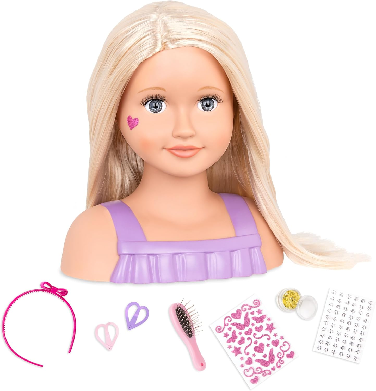 Cabeça de Trista para Penteado da Our Generation – Busto de Boneca para Pentear para Meninas a partir dos 3 Anos | Inclui Acessórios para Pentear