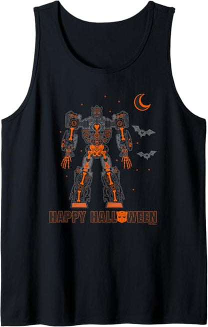 T-shirt de alças Transformers Halloween Optimus Prime Robo-Bones