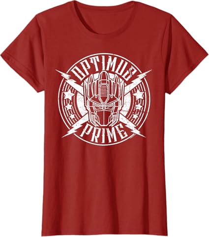 T-shirt Transformers Optimus Prime Vintage Rock Lightning Logo