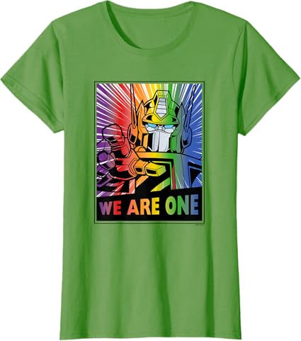 T-shirt Transformers Pride Rainbow Optimus Prime We Are One