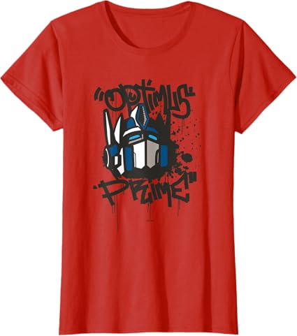 T-shirt Transformers Classic Optimus Prime com retrato em grafite