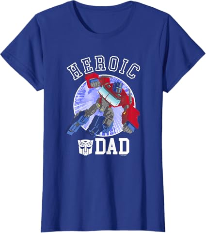 T-shirt vintage Transformers Dia do Pai Optimus Prime Pai Heróico