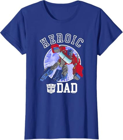 T-shirt vintage Transformers Dia do Pai Optimus Prime Pai Heróico