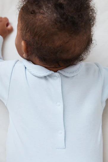 |BabyBoy| Macacão Sem Pés Para Bebê Com Zíper 3 Pacotes - Teal Blue (0 meses a 3 anos)