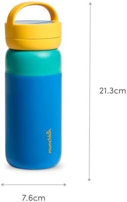 Munchkin Garrafa de Água Térmica com Canudo Stay Cool | 24m+ | 355 ml | Azul