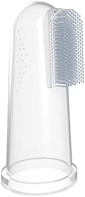 PandaEar Escova de Dentes de Silicone para Bebês, Conjunto com 3 Peças (Rosa + Azul) | Brinquedos de Dentição para Treinamento de Higiene Bucal para Bebês a partir de 3 Meses