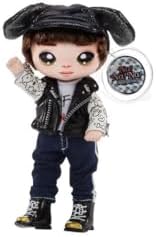 Na Na Na Surprise Boneca Fashion 2 em 1 e Bolsa Metálica da Série Glam - Colecionável - Boneco Menino Moreno com Chapéu de Orelhas de Cachorro e Bolsa de Cachorrinho - Maxwell Dane