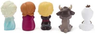 Disney Conjunto de brinquedos de banho Frozen oficial da Store, 5 peças, inclui Elsa, Anna, Olaf, Kristoff e Sven, balde com tampa escorredora, brinquedos para banho ou piscina infantil, a partir de 6 meses