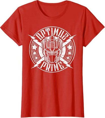 T-shirt Transformers Optimus Prime Vintage Rock Lightning Logo